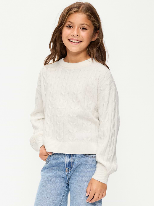 Old Navy Long-Sleeve Cable-Knit Sweater for Girls — photo 1