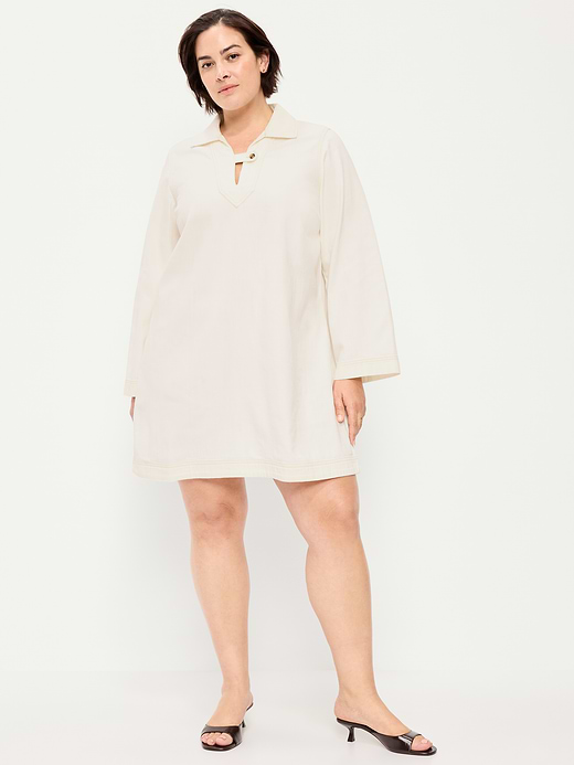 Old Navy Long-Sleeve Popover Jean Mini Dress — photo 8
