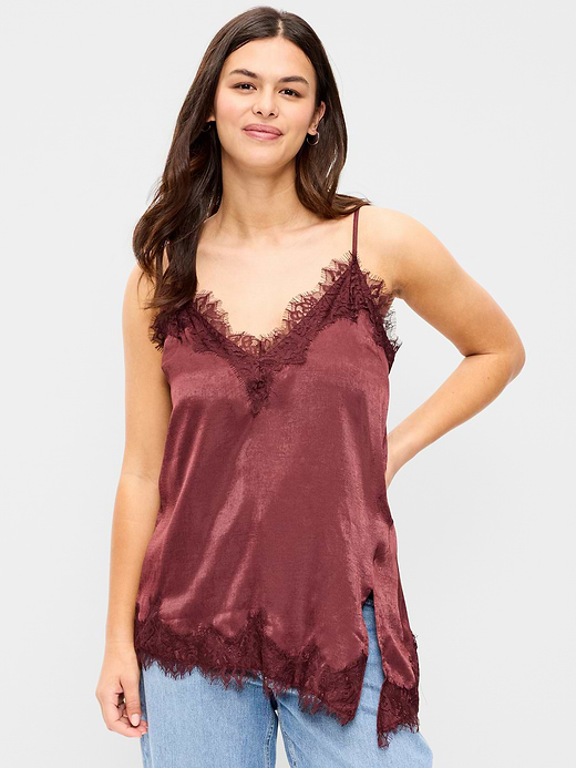 Old Navy Asymmetrical Lace-Trim Cami Top — photo 6