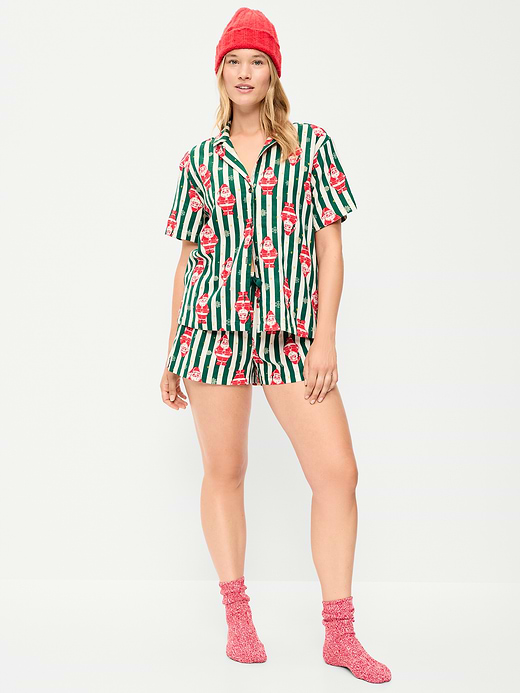Old Navy Flannel Pajama Short Set for Women — photo 5