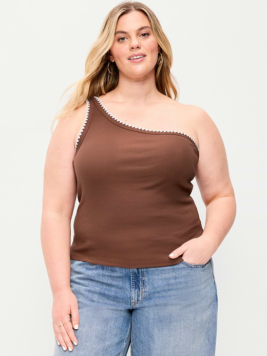 Old Navy Ribbed One-Shoulder Tank Top — photo 7