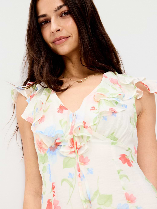 Old Navy Ruffle-Sleeve Fit & Flare Midi Dress — photo 5
