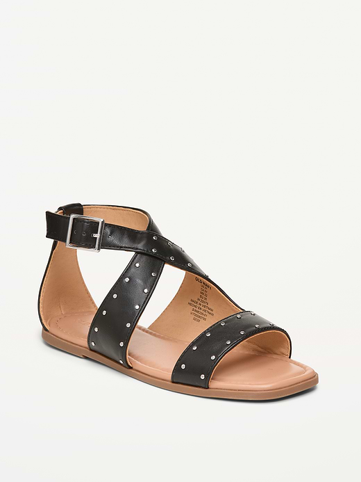 Old Navy Faux-Leather Gladiator Sandals for Girls — photo 1