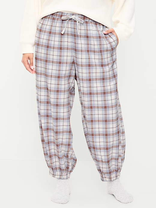 Old Navy Cinched Flannel Balloon Pants — photo 9