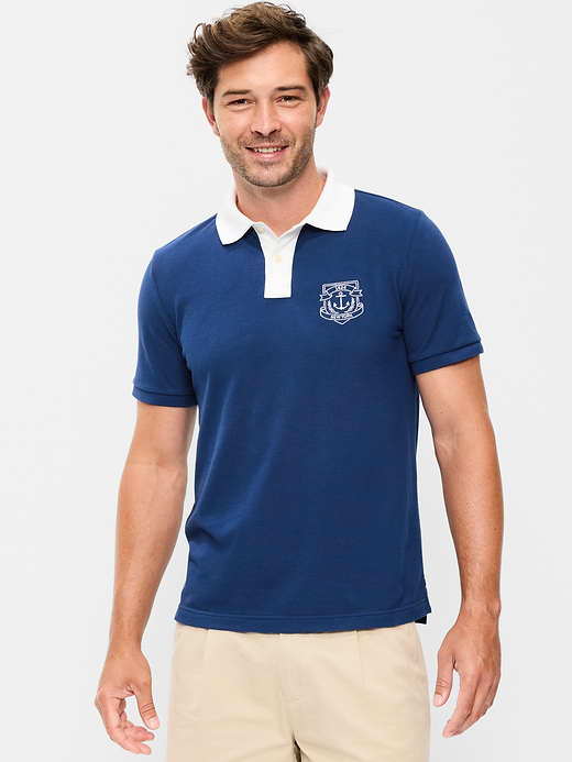 Old Navy Classic Fit Pique Graphic Polo — photo 1