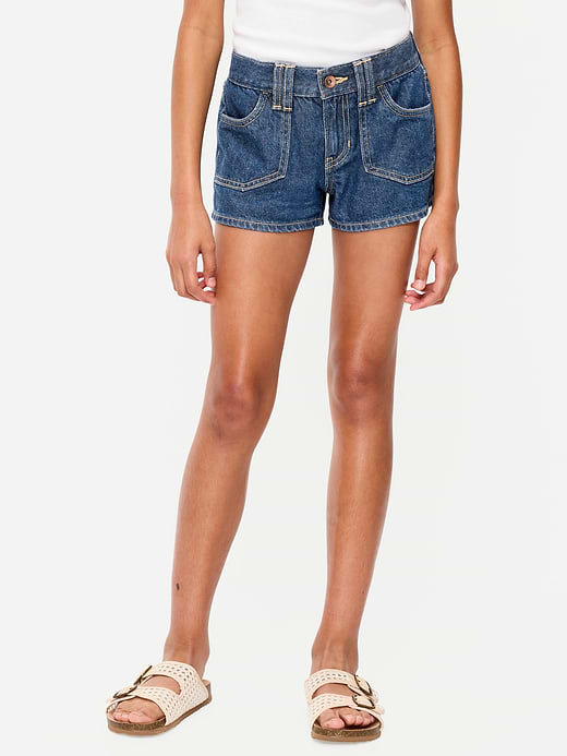 Old Navy Low-Rise Utility Jean Shorts for Girls — photo 1