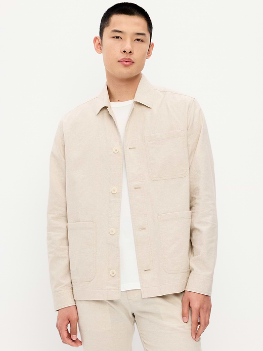 Old Navy Linen-Blend Chore Jacket — photo 1
