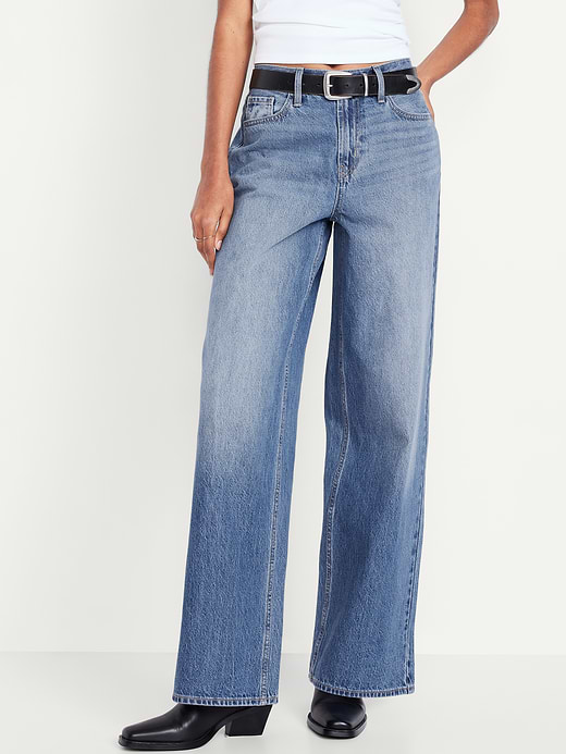 Old Navy Mid-Rise Wow Baggy Wide-Leg Jeans — photo 3