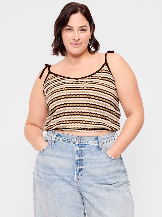 Old Navy Sleeveless Pointelle Tie-Strap Tank Top — photo 6