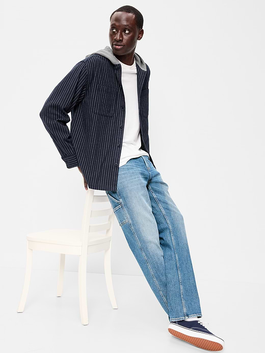 Old Navy Long-Sleeve Flannel Hooded Shirt — photo 4