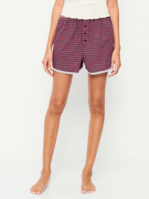 Old Navy Classic Poplin Boxer Pajama Shorts — photo 1