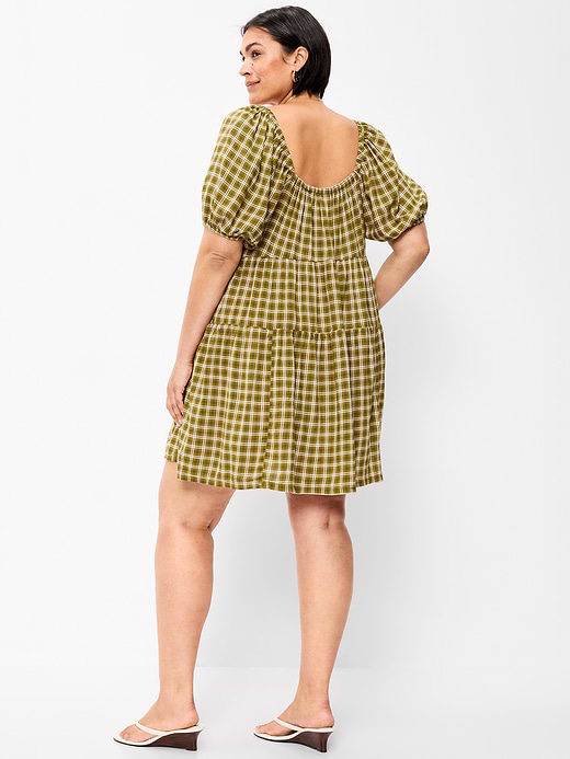 Old Navy Puff-Sleeve Smocked Mini Swing Dress — photo 10