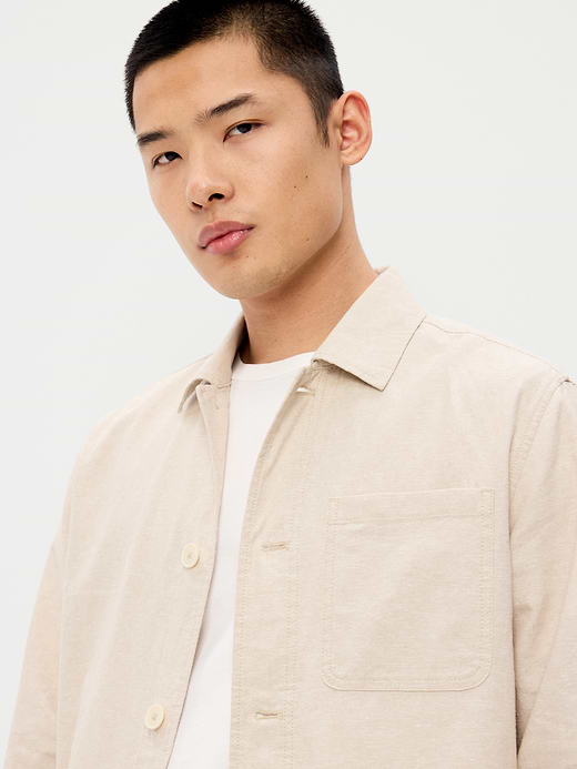 Old Navy Linen-Blend Chore Jacket — photo 5