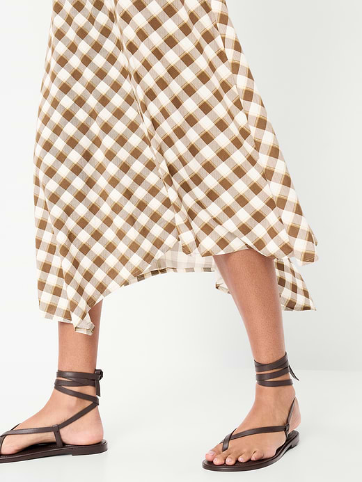 Old Navy Fit & Flare Tie-Back Asymmetrical Midi Dress — photo 5