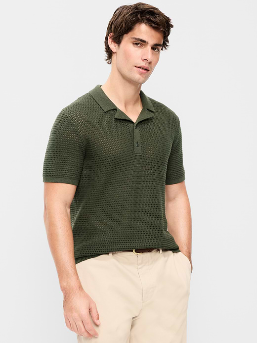 Old Navy Striped Polo Sweater