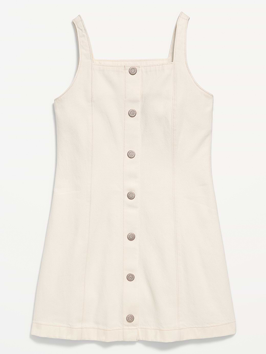 Old Navy Sleeveless Fit and Flare Button-Front Jean Dress for Girls — photo 4