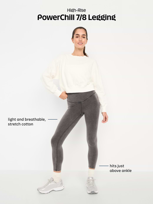 Old Navy High-Waisted PowerChill 7/8 Cotton Leggings — photo 10