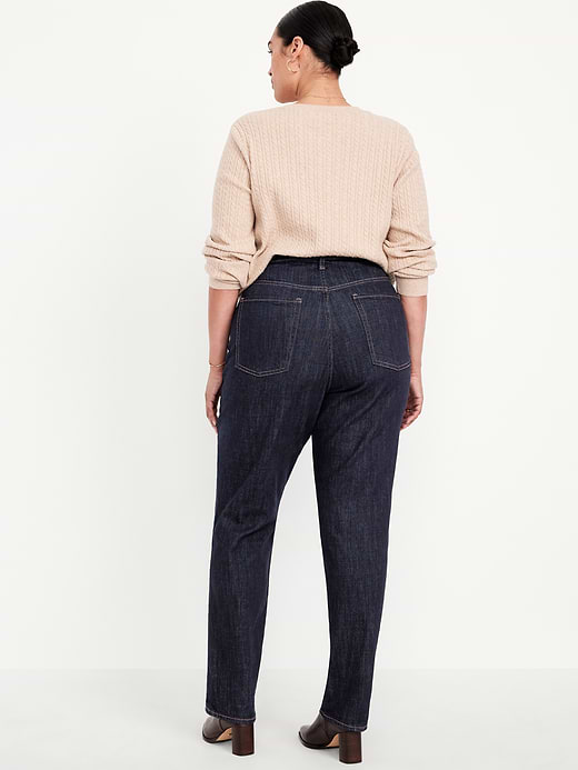 Old Navy Extra High-Waisted Straight Jeans — photo 10