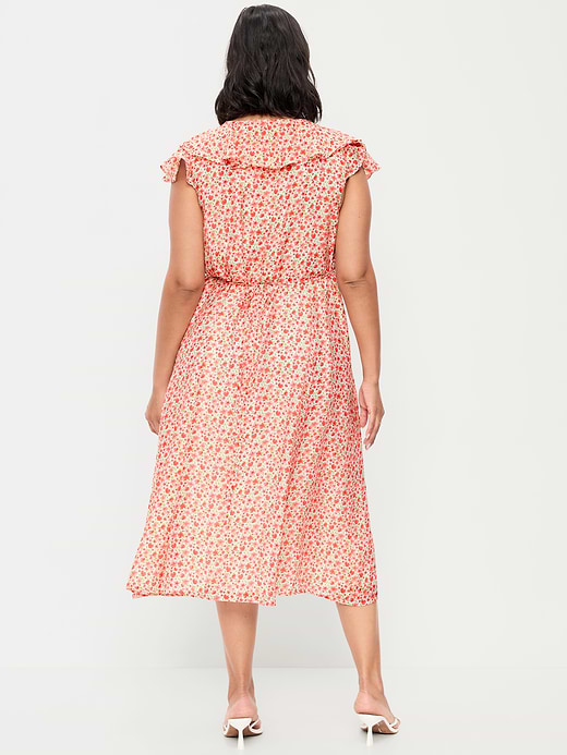 Old Navy Ruffle-Sleeve Fit & Flare Midi Dress — photo 9
