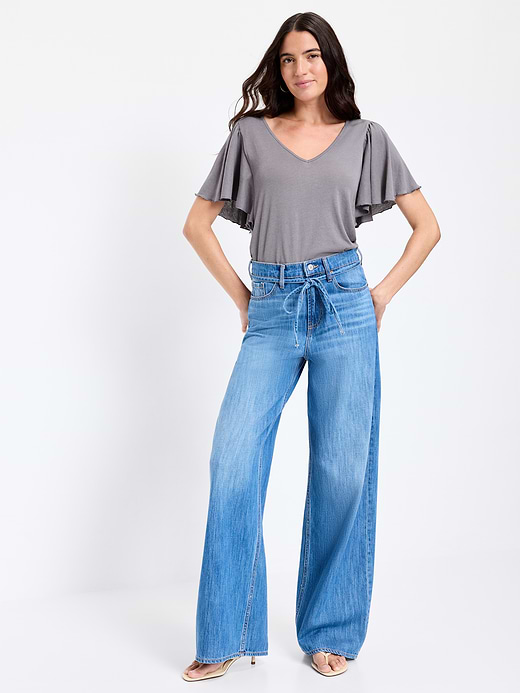 Old Navy V-Neck Flutter Sleeve Top — photo 4