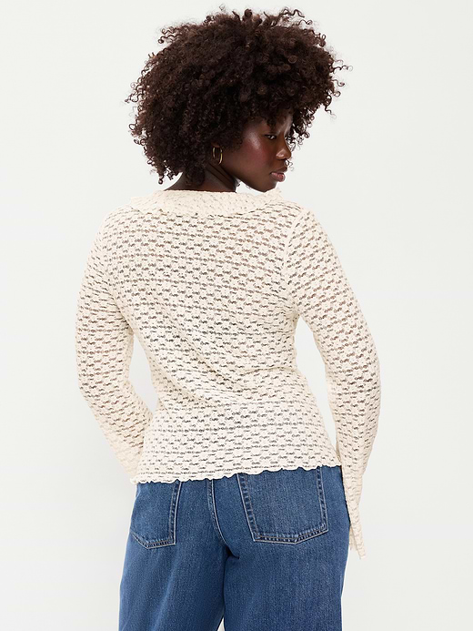 Old Navy Fitted Bell-Sleeve Ruffle Top — photo 8
