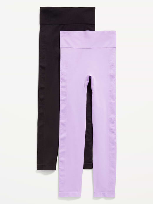 Old Navy Fitted High-Waisted 7/8-Length Seamless Leggings 2-Pack for Girls