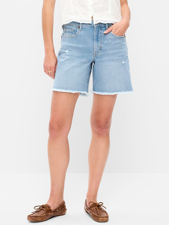 Old Navy High-Waisted OG Jean Cut-Off Shorts -- 7-inch inseam — photo 3