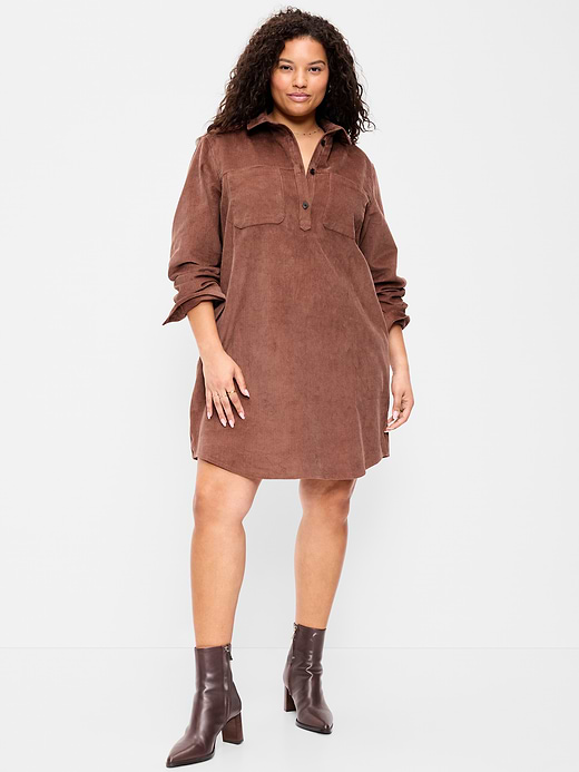 Old Navy Long-Sleeve Button-Down Mini Shirt Dress — photo 9