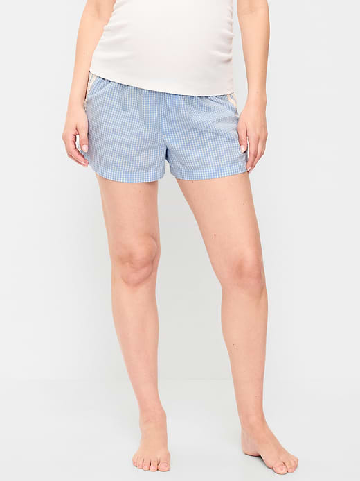 Old Navy Maternity Poplin Boxer Pajama Shorts — photo 3