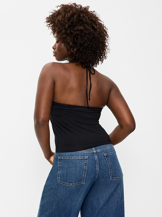 Old Navy Tie-Neck Rosette Tube Top — photo 8