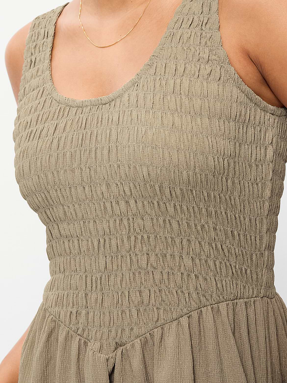 Old Navy Fit & Flare Lightweight Smocked-Bodice Midi Dress — photo 6