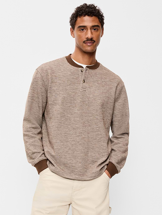Old Navy Workwear Fleece Henley T-Shirt — photo 1