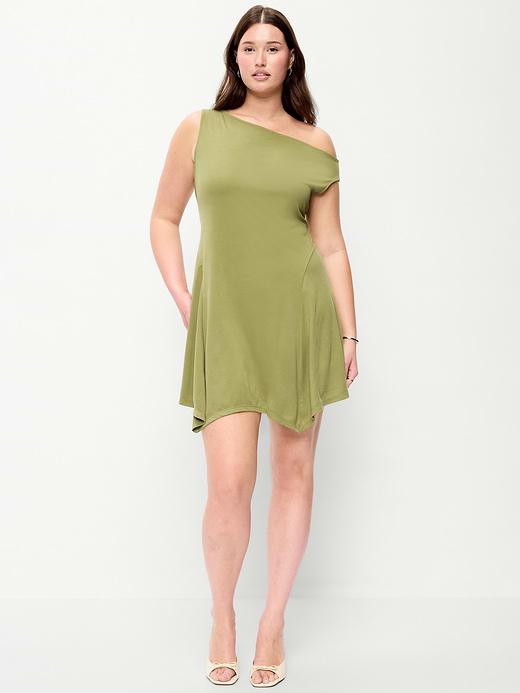 Old Navy Fit & Flare Asymmetrical Shoulder Mini Dress — photo 8