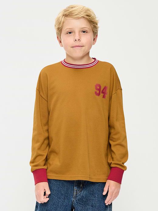 Old Navy Oversized Long-Sleeve Graphic T-Shirt for Boys — photo 1