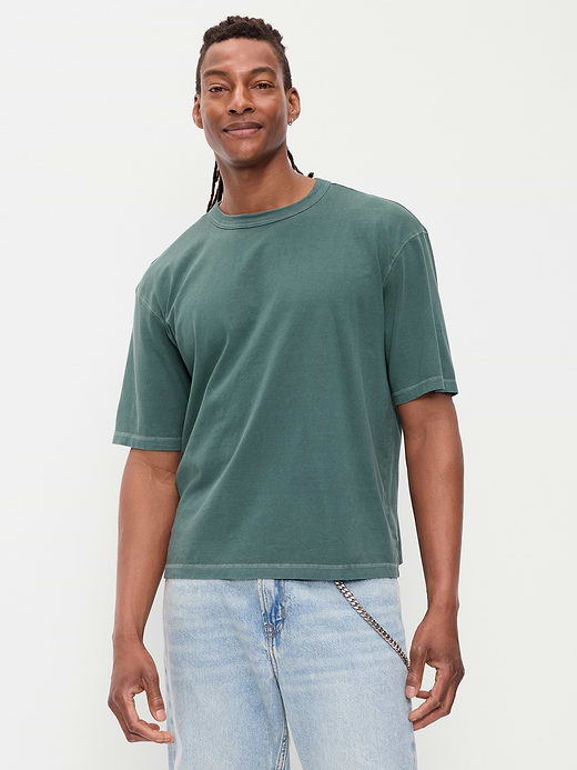 Old Navy Garment-Dyed Heavyweight Cropped T-Shirt — photo 1