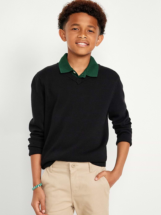 Old Navy School Uniform Solid V-Neck Sweater for Boys — photo 1