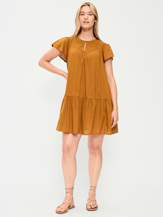 Old Navy Flutter-Sleeve Mini Swing Dress — photo 7