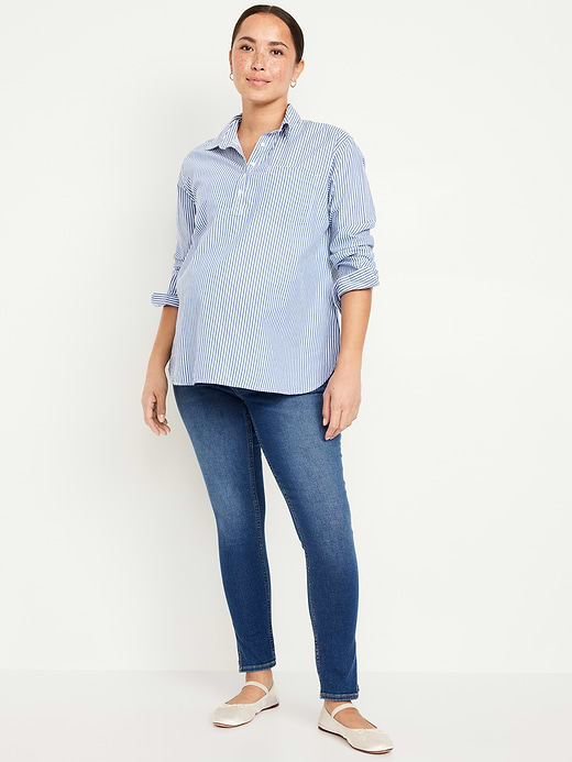 Old Navy Maternity Rollover-Panel 360° Stretch Super-Skinny Jeans