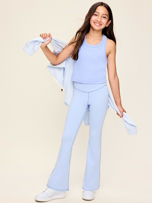 Old Navy High-Waisted PowerChill Crossover Flared Leggings for Girls — photo 4