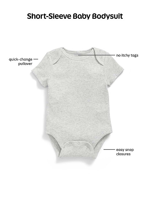Old Navy Unisex Short-Sleeve Rib-Knit Bodysuit for Baby — photo 3