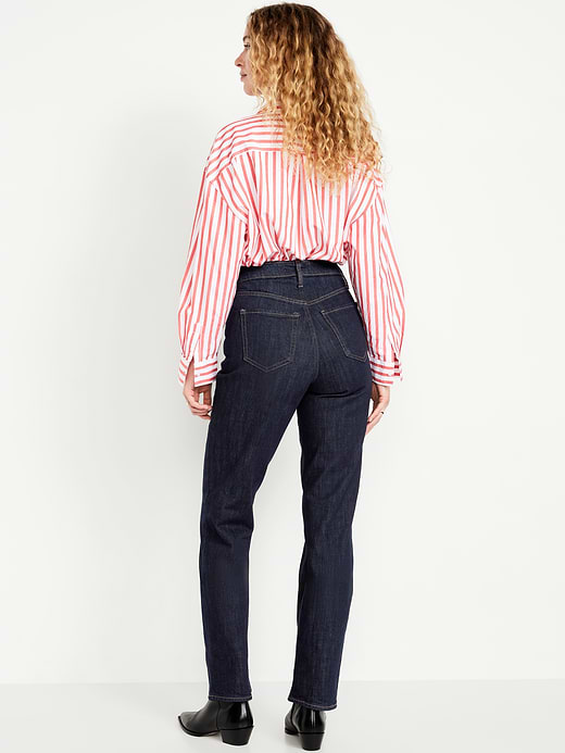 Old Navy Extra High-Waisted Straight Jeans — photo 4