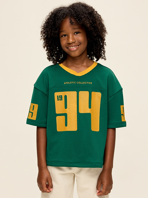 Old Navy Oversized Mesh Graphic Football T-Shirt for Boys — photo 1