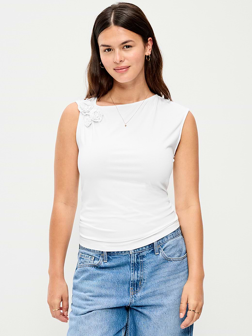 Old Navy Gathered-Shoulder Rosette Top — photo 6