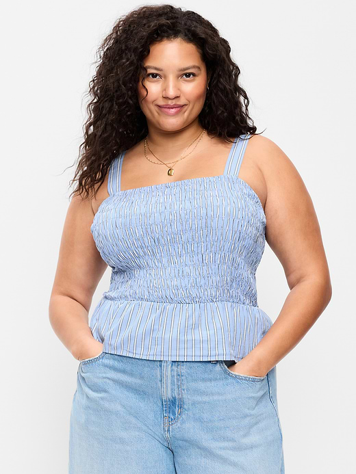 Old Navy Smocked Peplum Tank Top — photo 8