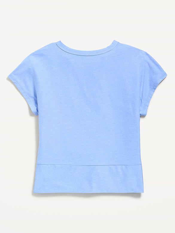 Old Navy CloudMotion Short-Sleeve Front-Knot T-Shirt for Girls — photo 5