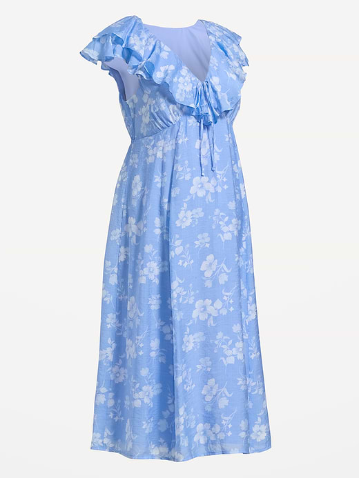 Old Navy Maternity Ruffle-Sleeve Midi Dress — photo 1