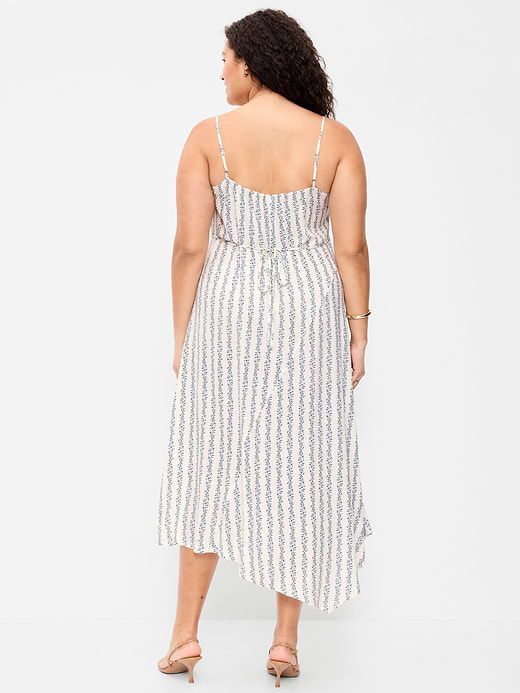 Old Navy Fit & Flare Tie-Back Asymmetrical Midi Dress — photo 10