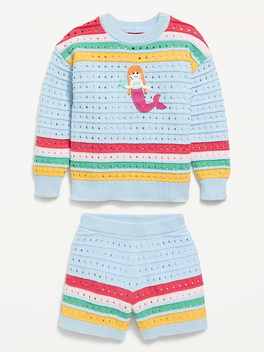 Old Navy Boxy-Fit Sweater and Shorts Set for Toddler Girls — photo 4