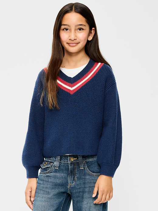 Old Navy Cropped V-Neck Sweater for Girls — photo 1