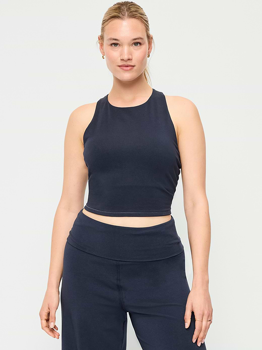 Old Navy Light Support PowerChill High-Neck Racerback Sports Bra — photo 6